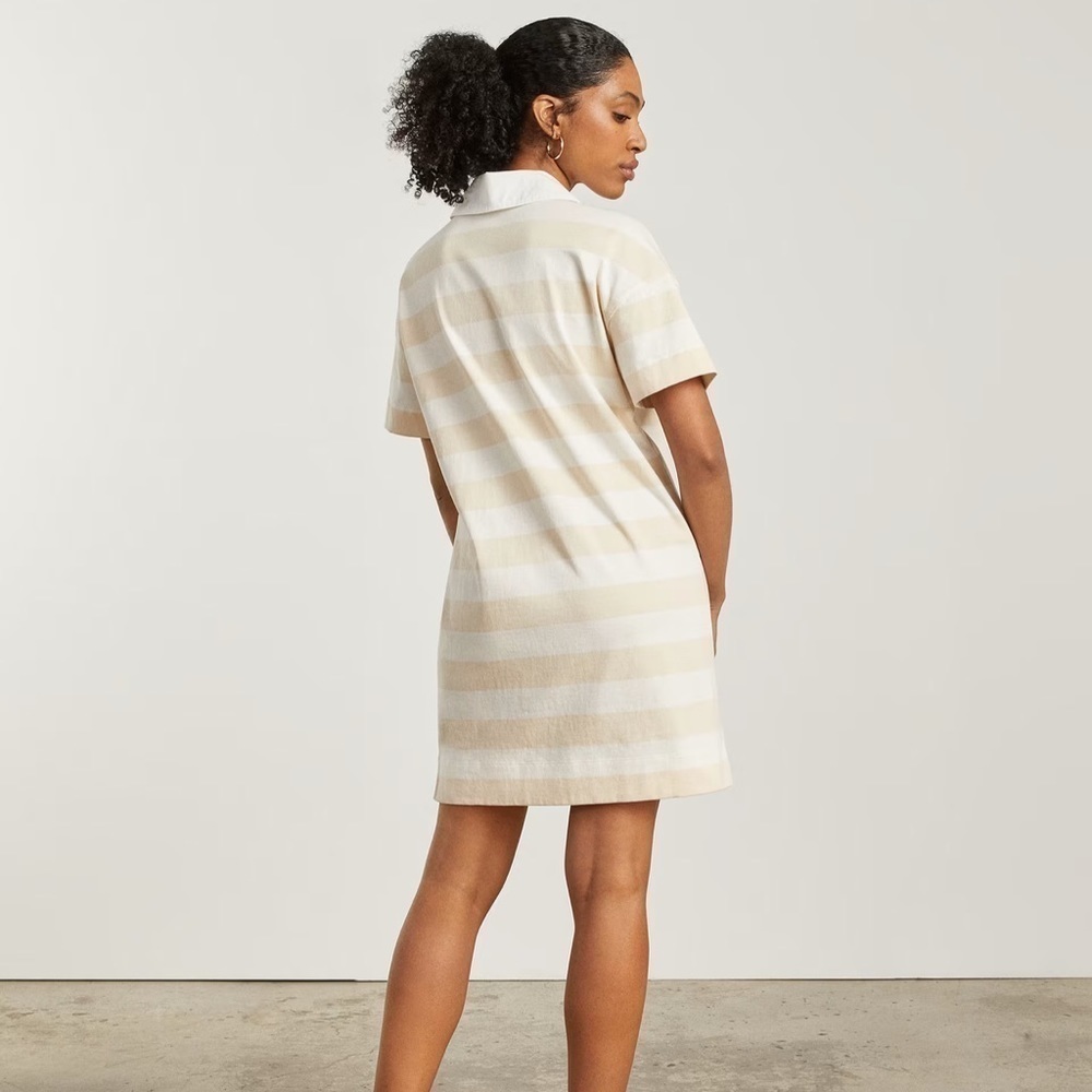 NWT Everlane The Organic Cotton Striped Polo Dress Small - Picture 2 of 11
